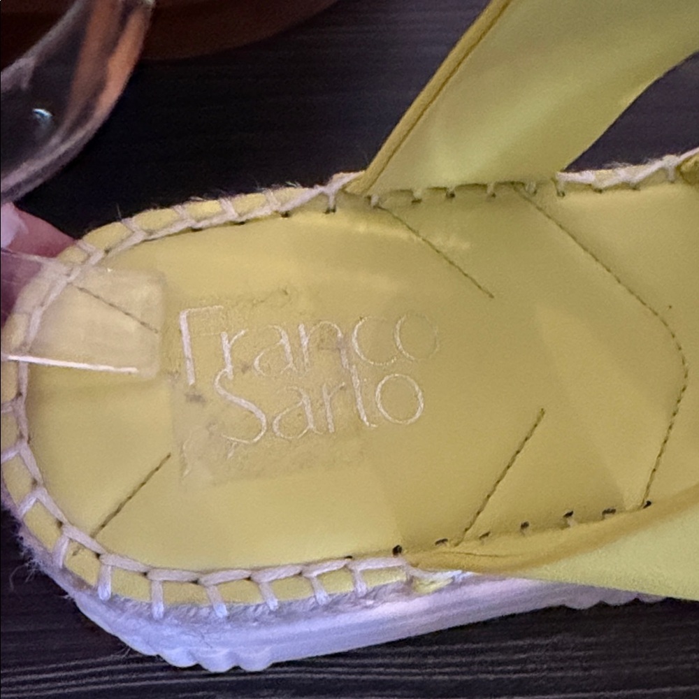 Franco Sarto Yellow Women's Platform Sandals - Picture 4 of 6